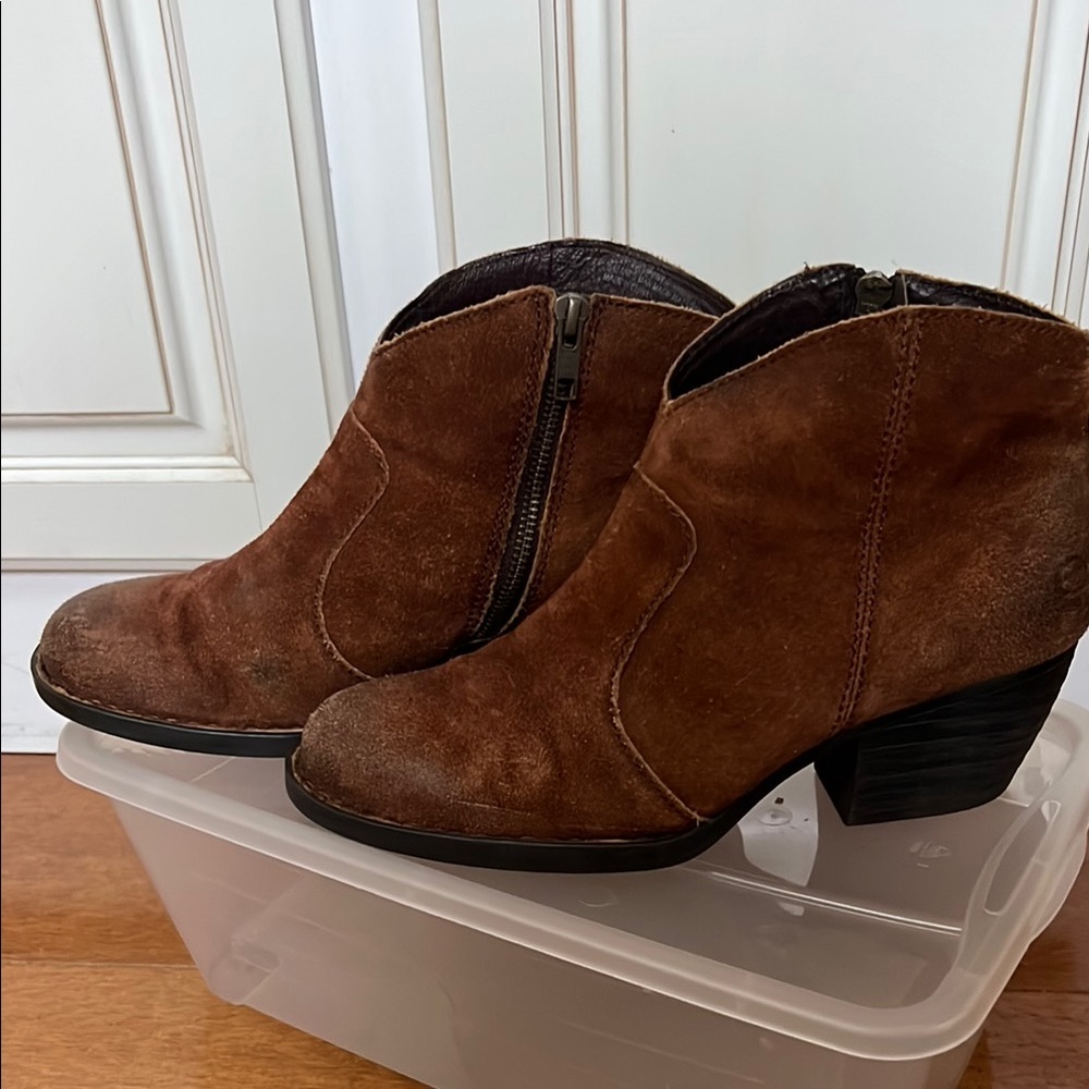 Born Brown Ankle Booties with Sleek Design